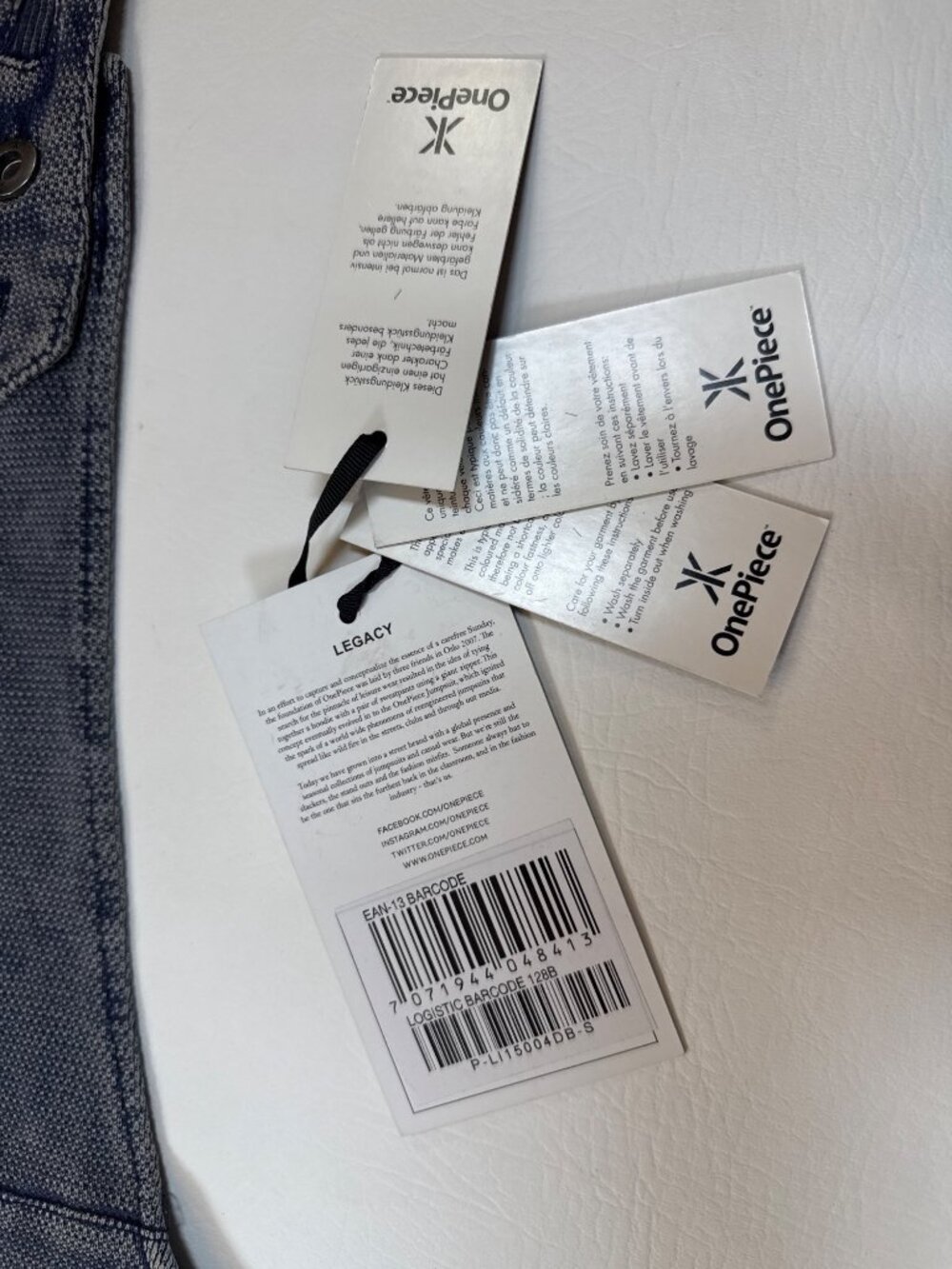 NWT OnePiece Legacy Womens Overalls Indigo Blue Size S Cotton/Polyester (G828) - Picture 9 of 14